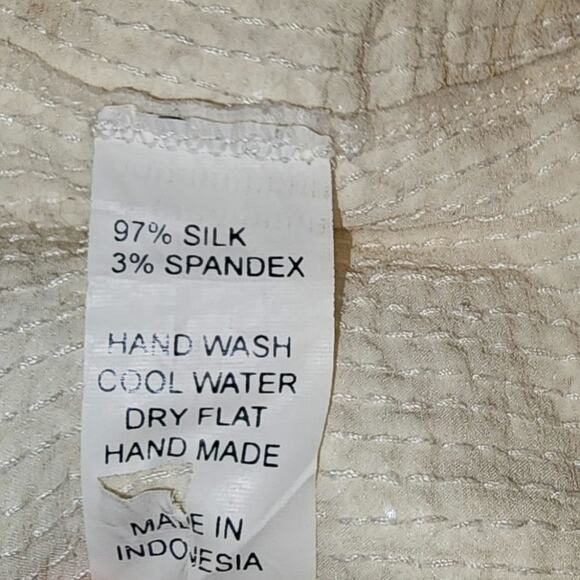 P.A.R.O.S.H. Sz M Ivory 97% Silk Heavily Beaded Sequined Tank Blouse EUC - Picture 6 of 7